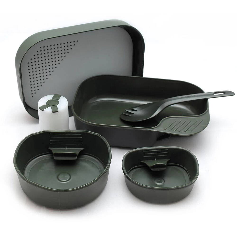 Wildo Camp-A-Box Serviesset Compleet, Olijf 1 Wildo Camp-A-Box Serviesset Compleet, Olijf