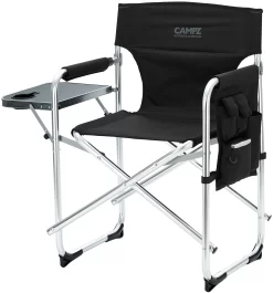 CAMPZ Aluminium Bestuurdersstoel, Zwart/grijs