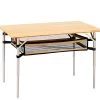 CAMPZ Bamboe Tafel 100x65x65cm Met Opbergnet, Bruin
