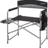 CAMPZ Vouwstoel Met Bijzettafel, Zwart/grijs