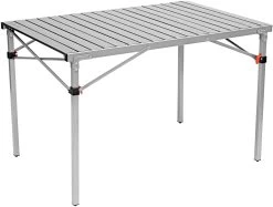 CAMPZ Aluminium Oprolbare Tafel 107x70x70cm, Grijs