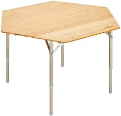 CAMPZ Kyoto Table Bamboo 100x86x40/60cm Hexa, Beige
