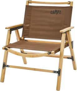 CAMPZ Nagano Chair Bamboo Compact, Bruin/beige