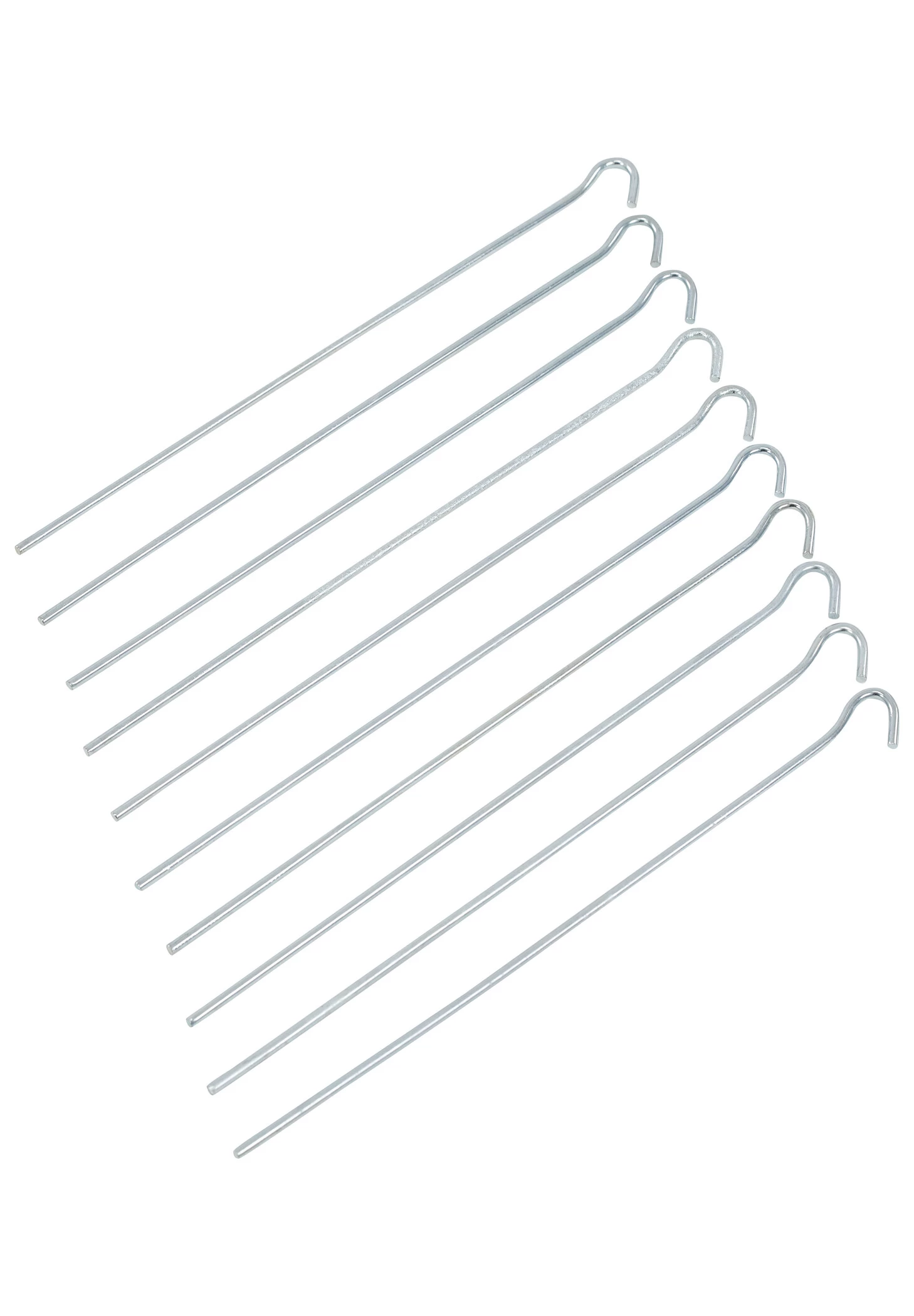 CAMPZ Stalen Tentharing 30cm Recht, Grijs 1 CAMPZ Stalen Tentharing 30cm Recht, Grijs