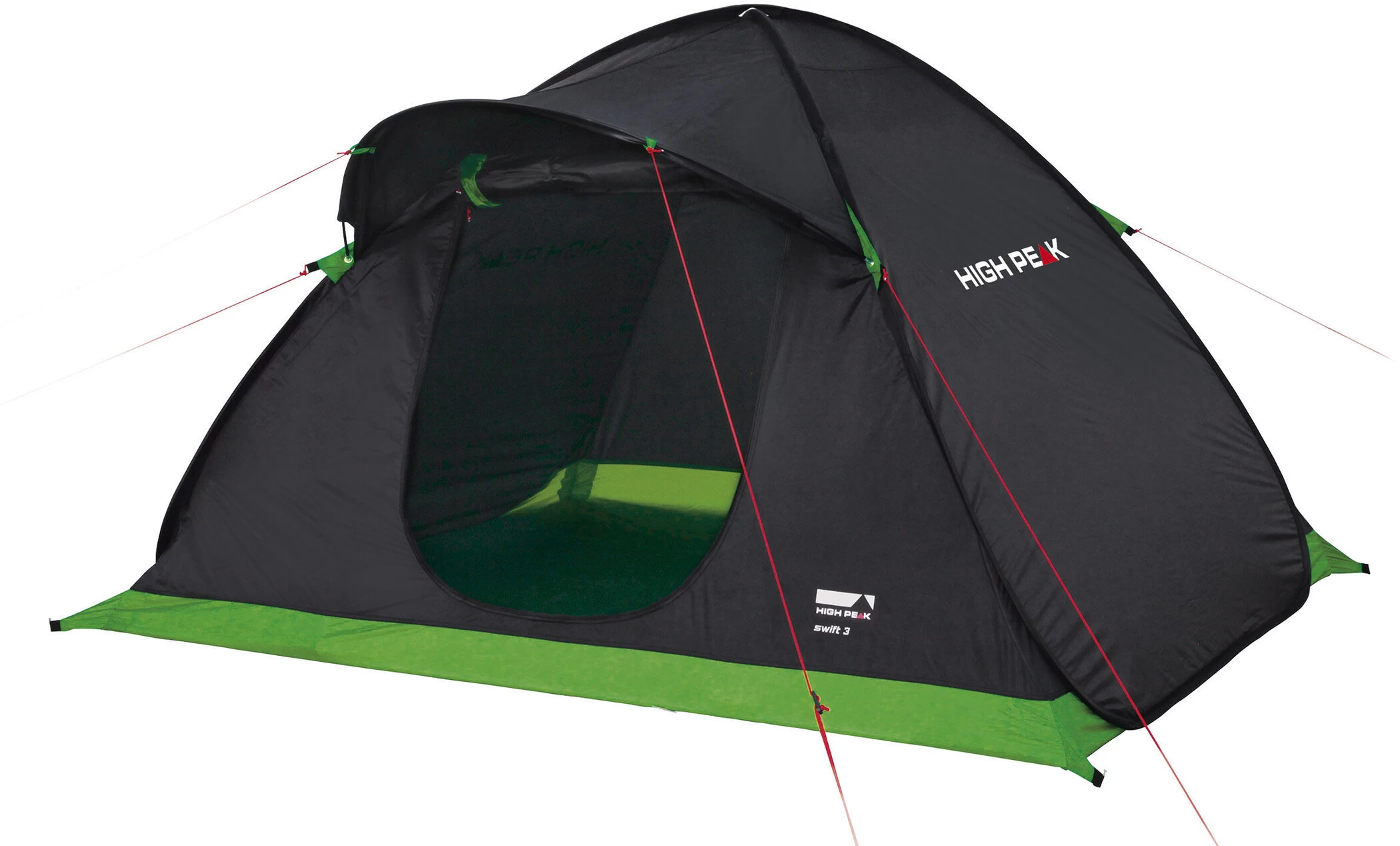 High Peak Swift 3 Tent, Zwart/groen 1 High Peak Swift 3 Tent, Zwart/groen