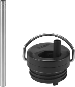 Klean Kanteen Flip Top Strohoed Voor TKWide, Zwart