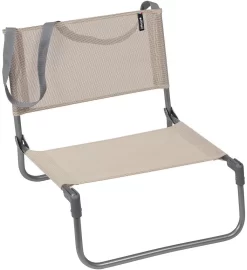 Lafuma Mobilier CB Beach Chair With Cannage Phifertex, Beige/zwart