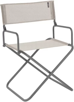 Lafuma Mobilier FGX XL Directeurstoel Met Armleuning Met Cannage Phifertex, Beige/zwart