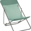 Lafuma Mobilier Maxi Transat Klapstoel Met Cannage Phifertex, Turquoise/grijs