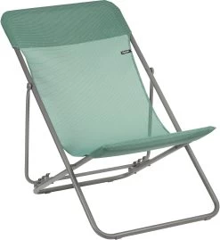 Lafuma Mobilier Maxi Transat Klapstoel Met Cannage Phifertex, Turquoise/grijs