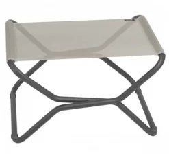 Lafuma Mobilier Next Voetenbankje Met Cannage Phifertex, Beige/grijs