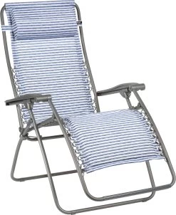 Lafuma Mobilier RSX Relax Stoel Polykatoen, Blauw/wit