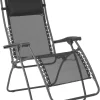 Lafuma Mobilier RSXA Relax Stoel Met Cannage Phifertex, Zwart