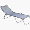 Lafuma Mobilier Siesta L Lounger Batyline With Cannage Phifertex, Blauw/grijs