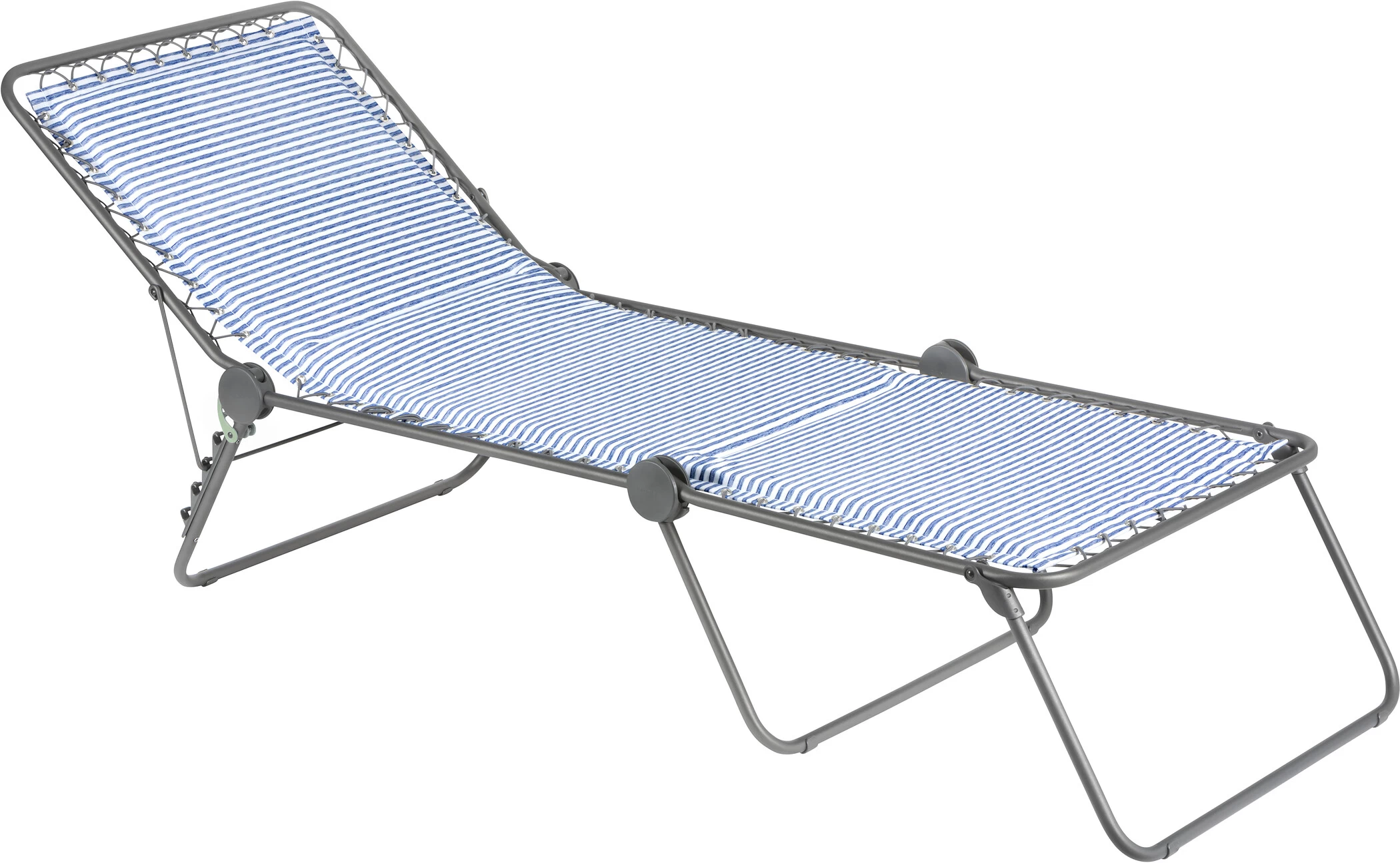 Lafuma Mobilier Siesta L Zonnebed Polykatoen, Blauw/wit 1 Lafuma Mobilier Siesta L Zonnebed Polykatoen, Blauw/wit
