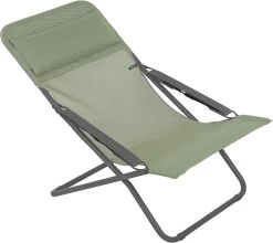 Lafuma Mobilier Transabed Klapstoel Met Cannage Phifertex, Groen/grijs