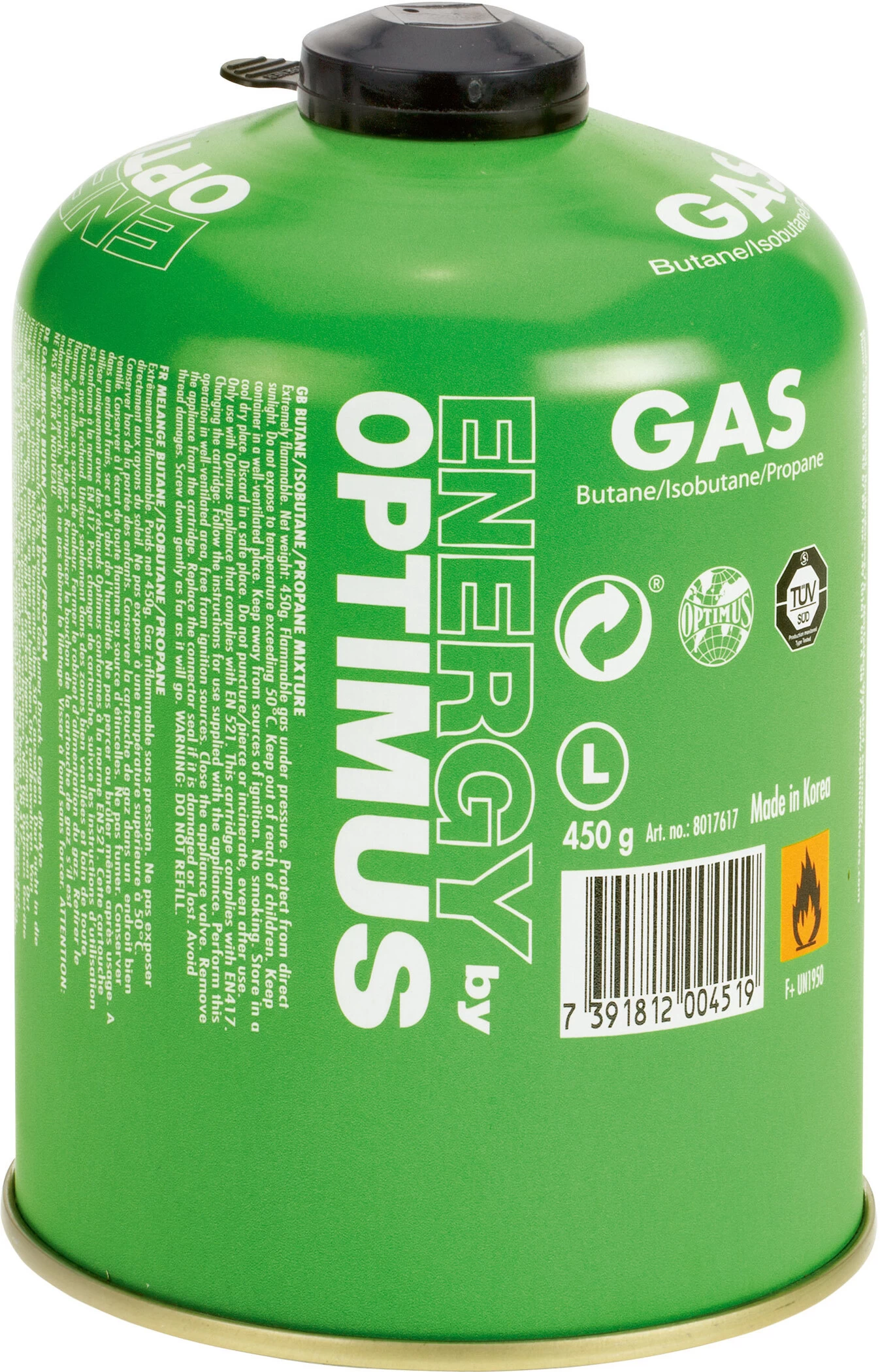 Optimus Universal Gas 450g Butaan/Isobutaan/Propaan 1 Optimus Universal Gas 450g Butaan/Isobutaan/Propaan