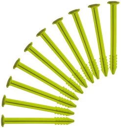 SwissPiranha GS150 Tent Pegs 10-Pieces With Säckli Bag, Groen